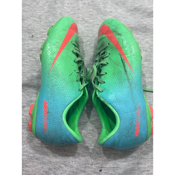 Nike Youth Shoes Mercurial Soccer Cleats Outdoor Kids Size 6Y Neon Green Orange - Picture 7 of 9